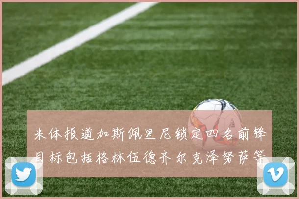 米体报道加斯佩里尼锁定四名前锋目标包括格林伍德齐尔克泽努萨等人